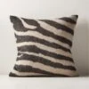 Jasira Tiger Print Wool Throw Pillow With Feather-Down Insert 20" -Home Store JasiraPillow20X20inSHF22