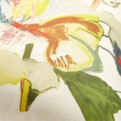 Jungle Floral Linen Throw Pillow With Down Alternative Insert 23'' -Home Store JungleFloralPillow23inAVSSS23