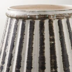 Justina Ribbed White Vase -Home Store JustinaVaseAVSHS23