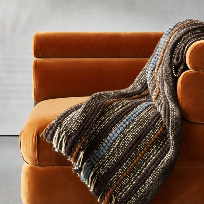 Lineage Woven Striped Throw Blanket 4 Lineage Woven Striped Throw Blanket - Image 2