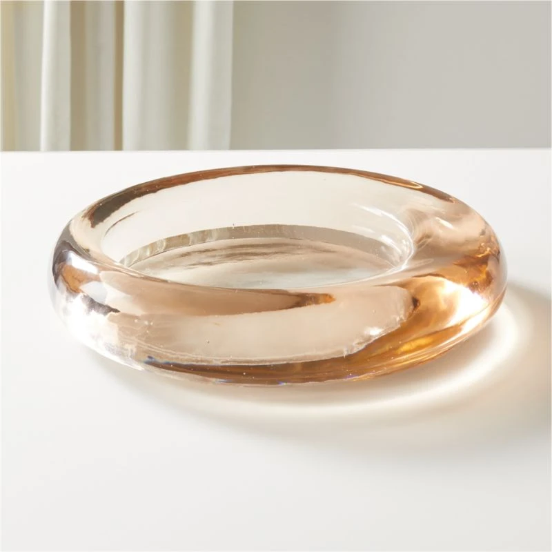 Bangle Dirty Rose Glass Decorative Bowl 3 Bangle Dirty Rose Glass Decorative Bowl