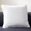 Eyelash Ivory Linen Throw Pillow With Feather-Down Insert 20" 2 Eyelash Ivory Linen Throw Pillow With Feather-Down Insert 20" -Home Store KMEyelashIvoryPillow20x20inSHS21