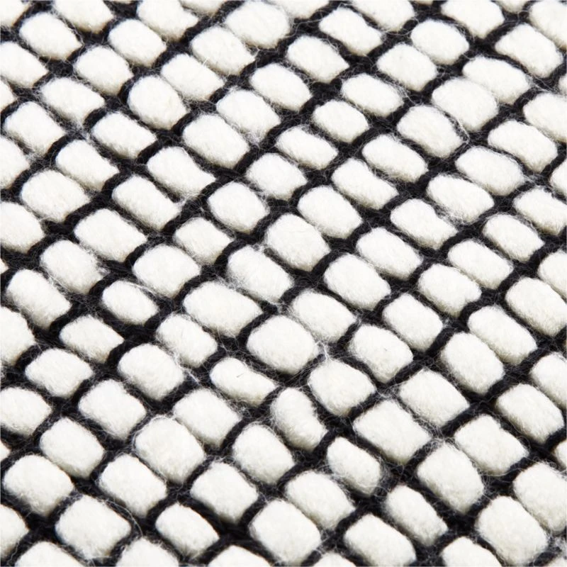 Keelie Ivory Grid Throw Pillow With Down-Alternative Insert 23" 4 Keelie Ivory Grid Throw Pillow With Down-Alternative Insert 23" - Image 2