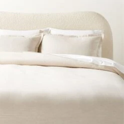 Kellen Organic Cotton-Blend Natural Duvet Cover And Pillow Shams