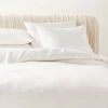 Keyne TENCEL™ Lyocell Linen-Blend White Duvet Cover And Pillow Shams -Home Store KeyneLnTnclWhtFQDuvetCvrSHS23