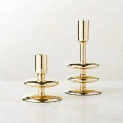 Latto Unlaquered Brass Taper Candle Holder Small 13 Latto Unlaquered Brass Taper Candle Holder Small -Home Store LattoUnlqdBrsTprHolderGrpFHS23