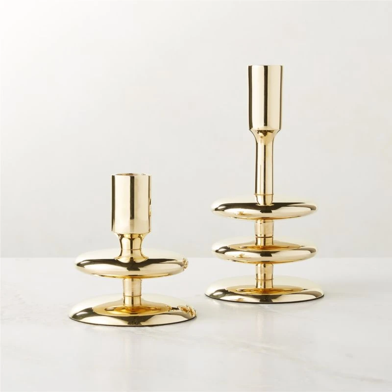 Latto Unlaquered Brass Taper Candle Holder Small 7 Latto Unlaquered Brass Taper Candle Holder Small - Image 5