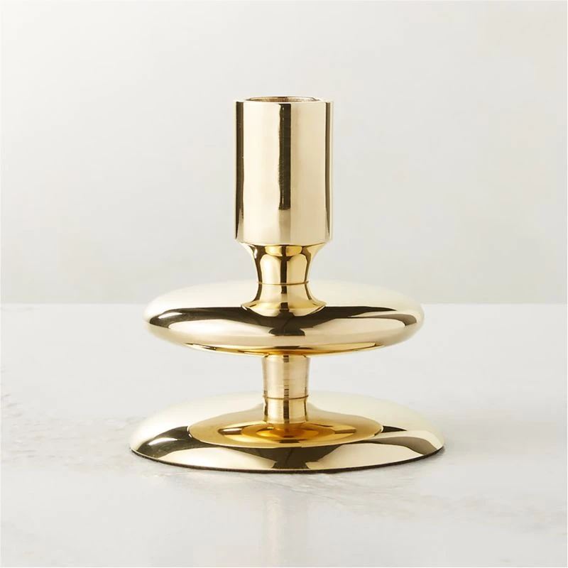Latto Unlaquered Brass Taper Candle Holder Small 3 Latto Unlaquered Brass Taper Candle Holder Small
