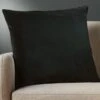 Leisure Black Velvet Throw Pillow With Down-Alternative Insert 23" -Home Store LeisurePillowBlack23x23SHF16
