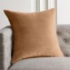 Leisure Taupe Velvet Throw Pillow With Down-Alternative Insert 23" 1 Leisure Taupe Velvet Throw Pillow With Down-Alternative Insert 23" -Home Store LeisurePillowTaupe23X23inSHS21