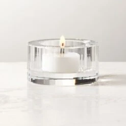 Lena Crystal Tealight Candle Holder Small -Home Store LenaCrystalTltHolderSmROS23