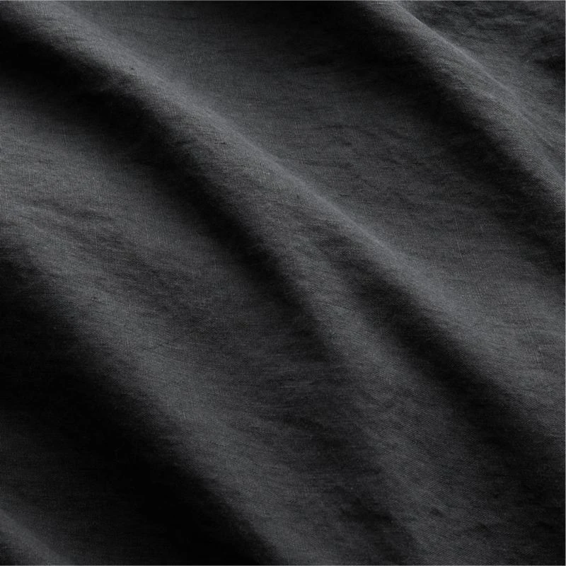 EUROPEAN FLAX™-Certified Linen Black Duvet Cover And Shams 4 EUROPEAN FLAX™-Certified Linen Black Duvet Cover And Shams - Image 2