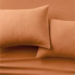 Linen Copper King Pillowcases Set Of 2 6 Linen Copper King Pillowcases Set Of 2 -Home Store LinenCopperQueenSheetSetSHF20 1