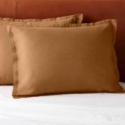 Linen Copper Standard Shams Set Of 2