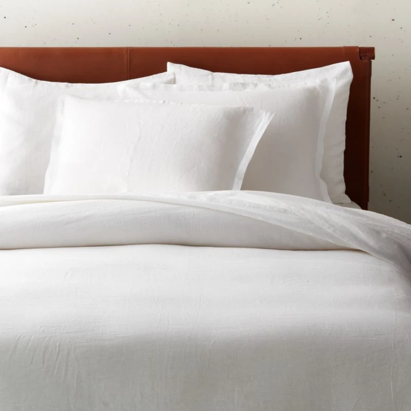 EUROPEAN FLAX™-Certified Linen White Duvet Cover And Shams 3 EUROPEAN FLAX™-Certified Linen White Duvet Cover And Shams