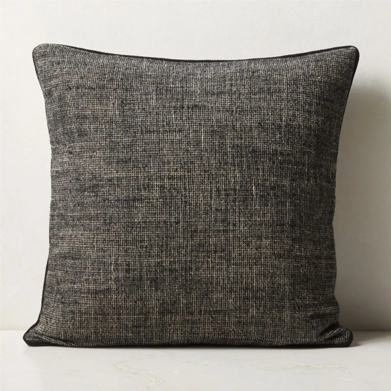 Lox Black Linen Throw Pillow 23" 3 Lox Black Linen Throw Pillow 23"