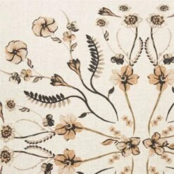 Mandala Floral Linen Throw Pillow With Down-Alternative Insert 23'' -Home Store MandalaNeutPillow23inAVSSS23