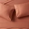 Marisal Organic Cotton 400 Thread Count Percale Chesnut Brown Sheet Set 1 Marisal Organic Cotton 400 Thread Count Percale Chesnut Brown Sheet Set -Home Store MarisalPc400TCClQSheetStSHF23