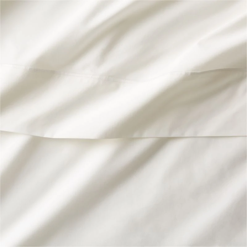 Marisal Organic Cotton 400 Thread Count Percale White Sheet Set 4 Marisal Organic Cotton 400 Thread Count Percale White Sheet Set - Image 2