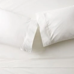 Marisal Organic Cotton 400 Thread Count Percale White Sheet Set