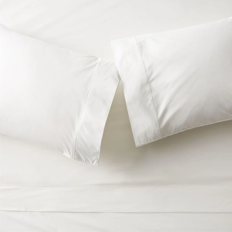 Marisal Organic Cotton 400 Thread Count Percale White Sheet Set 3 Marisal Organic Cotton 400 Thread Count Percale White Sheet Set