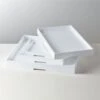 Marq High Gloss White Trays 2 Marq High Gloss White Trays -Home Store MarqHiGlossWhiteTraysFHS21