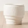 Marram Ribbed White Indoor Planter Small 2 Marram Ribbed White Indoor Planter Small -Home Store MarramWhitePlanterLrgAV2SHF23