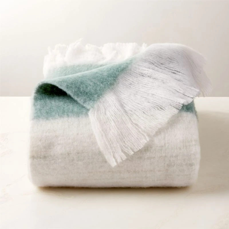 Mira Ombre Green Throw Blanket 3 Mira Ombre Green Throw Blanket