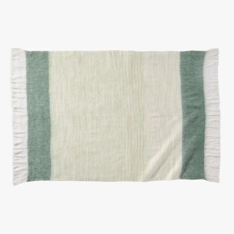 Mira Ombre Green Throw Blanket 4 Mira Ombre Green Throw Blanket - Image 2
