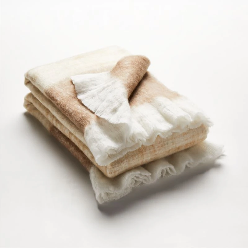 Mira Ombre Neutral Throw Blanket 4 Mira Ombre Neutral Throw Blanket - Image 2