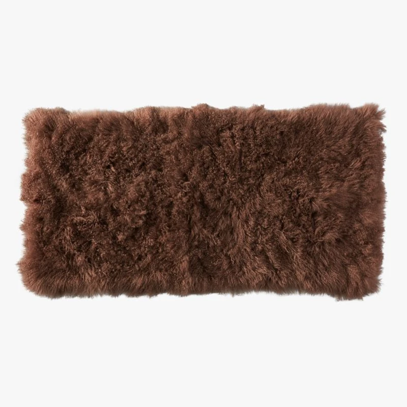 Mongolian Brown Sheepskin Fur Throw Blanket 4 Mongolian Brown Sheepskin Fur Throw Blanket - Image 2