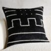 Lines Turkish Black Silk Throw Pillow With Feather-Down Insert 20" 2 Lines Turkish Black Silk Throw Pillow With Feather-Down Insert 20" -Home Store ModernLnTkSkPlwCv20X20inSHF21