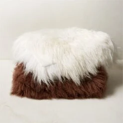 Mongolian Brown Sheepskin Fur Throw Blanket 11 Mongolian Brown Sheepskin Fur Throw Blanket -Home Store MongolianSheepskinThrowGrpFHS23