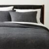 Monty Organic Cotton Black Duvet Cover And Shams -Home Store MontyBlkOrgCtnFQDvtCvrSHF22