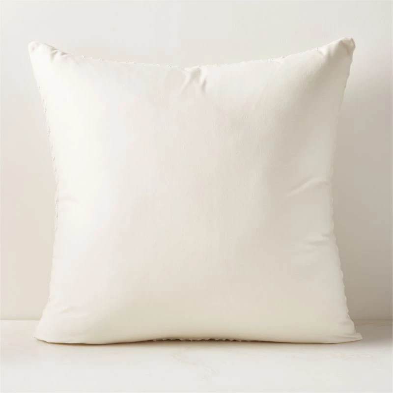 Noe Embroidered White Throw Pillow With Down-Alternative Insert 26" 4 Noe Embroidered White Throw Pillow With Down-Alternative Insert 26" - Image 2