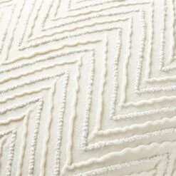 Noe Embroidered White Throw Pillow With Down-Alternative Insert 26" 7 Noe Embroidered White Throw Pillow With Down-Alternative Insert 26" -Home Store NoeEmbroideredPllw26X26inAVSSF22