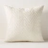 Noe Embroidered White Throw Pillow With Down-Alternative Insert 26" 2 Noe Embroidered White Throw Pillow With Down-Alternative Insert 26" -Home Store NoeEmbroideredPllw26X26inSHF22
