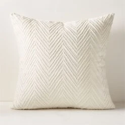 Noe Embroidered White Throw Pillow With Down-Alternative Insert 26"
