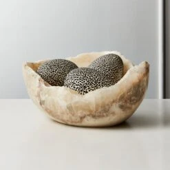 Onyx Raw Edge Stone Bowl -Home Store OnyxNFossilBowlROS19