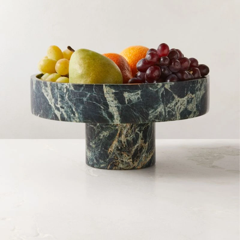 Orcino Green Marble Fruit Bowl 4 Orcino Green Marble Fruit Bowl - Image 2