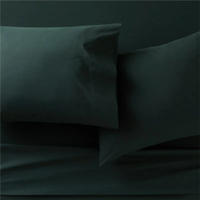 Organic Cotton Percale 400TC Scarab Green Sheet Set 3 Organic Cotton Percale 400TC Scarab Green Sheet Set