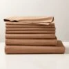 Organic Cotton Percale 400-Thread-Count Sepia Full/Queen Bedding Set 1 Organic Cotton Percale 400-Thread-Count Sepia Full/Queen Bedding Set -Home Store OrgCtnPrc400TCSepiaFQBdStSHS23