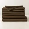 Organic Cotton Sateen 520 Thread Count Dark Green Full Queen Bedding Set 2 Organic Cotton Sateen 520 Thread Count Dark Green Full Queen Bedding Set -Home Store OrgCtnSt520TCDkGnStdFQBdStSHF23