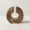 Orla Brown Marble Taper Candle Holder 1 Orla Brown Marble Taper Candle Holder -Home Store OrlaMarbleTaperHolderSHF23