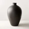 Osito Round Black Terracotta Floor Vase -Home Store OsitoBlkHandThrownVaseSHF22