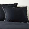 Overlock Black With White Trim Euro Shams Set Of 2 1 Overlock Black With White Trim Euro Shams Set Of 2 -Home Store OverlockBkNWtEuroShamS2SHS22