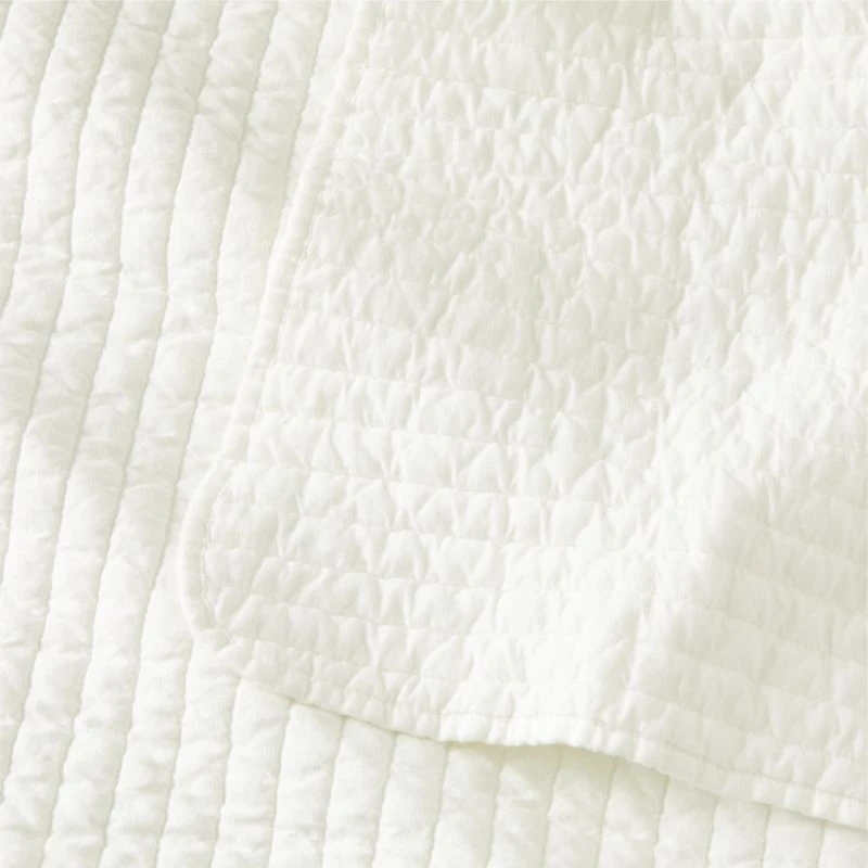 Paxton Linen Garment Washed White Standard Shams Set Of 2 6 Paxton Linen Garment Washed White Standard Shams Set Of 2 - Image 4