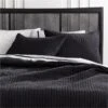 PaxtonEUROPEAN FLAXâ„¢-Certified Linen Garment Washed Black Quilt And Shams 2 PaxtonEUROPEAN FLAXâ„¢-Certified Linen Garment Washed Black Quilt And Shams -Home Store PaxtonLnGrtWshBkFQQuiltSHF21 1