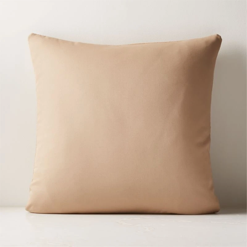 Pieced Camel Suede Throw Pillow With Feather-Down Insert 20" 4 Pieced Camel Suede Throw Pillow With Feather-Down Insert 20" - Image 2
