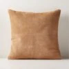 Pieced Camel Suede Throw Pillow With Feather-Down Insert 20" 1 Pieced Camel Suede Throw Pillow With Feather-Down Insert 20" -Home Store PiecedSdCamelPllw20X20inSHF22
